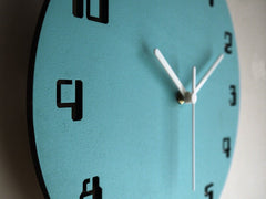 Modern wall clock digital words