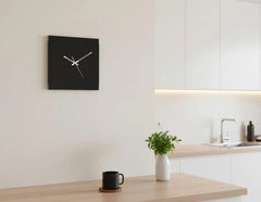 Plain Black Square Unique Wall Clock