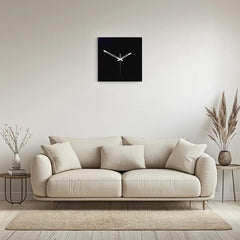 Plain Black Square Unique Wall Clock