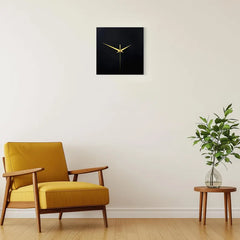 Plain Black Square Unique Wall Clock