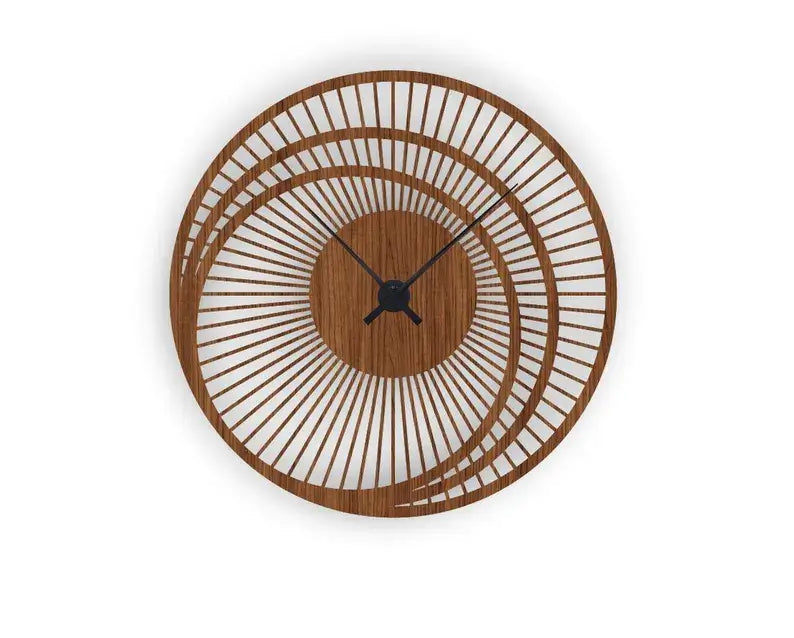 Round circles 3D geometric clock