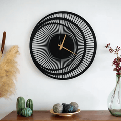 Round circles 3D geometric clock