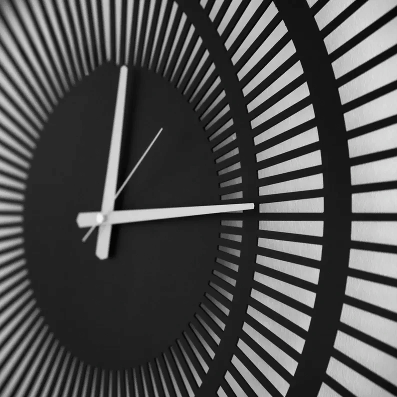 Round circles 3D geometric clock