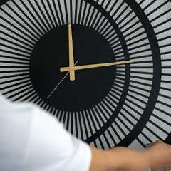 Round circles 3D geometric clock