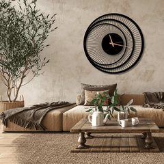 Round circles 3D geometric clock
