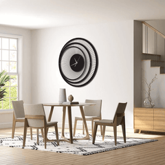Round circles 3D geometric clock