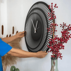 Round circles 3D geometric clock