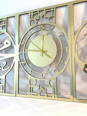 Set of 3 Allah Muhammad Islamic wall clock
