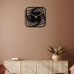 Square 3D modern wall clock
