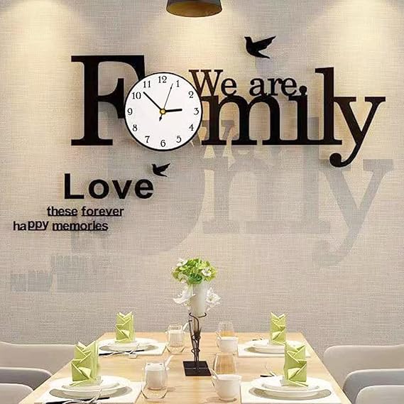 Telecom Clock Family We are Family Clock with White Dial – Shahnoor