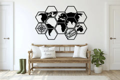 World Globe Map Wall Art