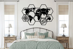 World Globe Map Wall Art